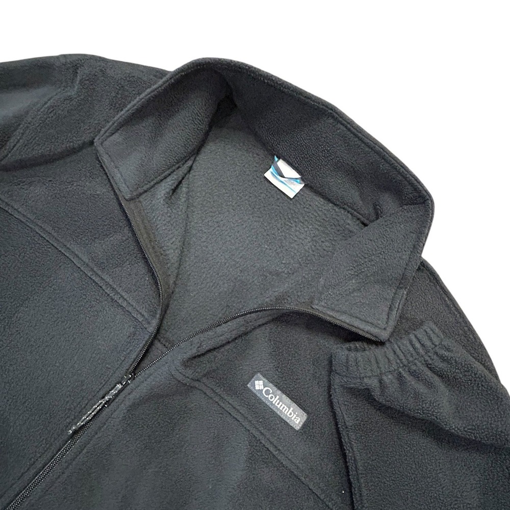 Columbia Full Zip Fleece Jacket Gorpcore Outdoor Black 4X